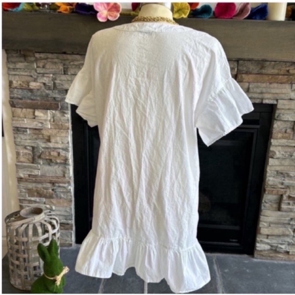 Lucky Brand White Tiered Resort Mini Dress - Picture 5 of 11